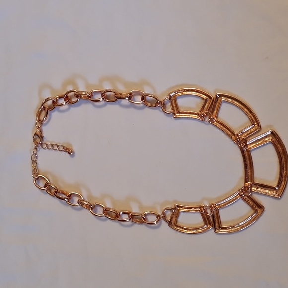 Paparazzi Vintage Rose Tone Trapezoid Necklace. - Picture 3 of 4